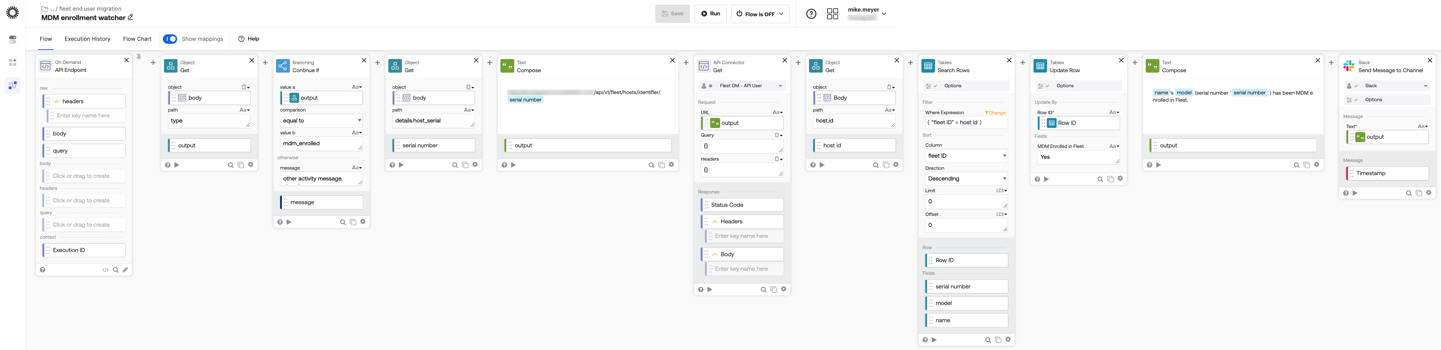 enrollment watcher flow canvas